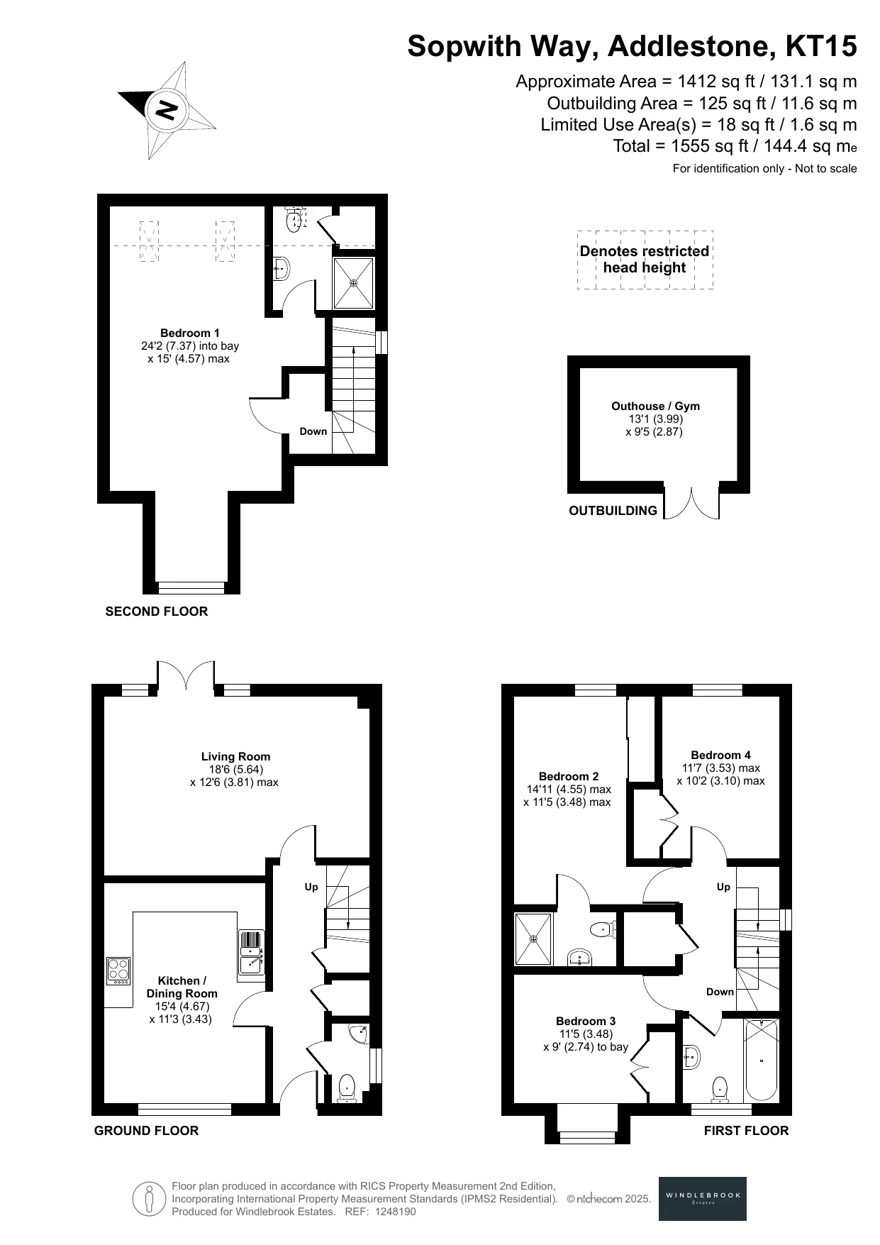 Floor plan, Sopwith Way, Addlestone