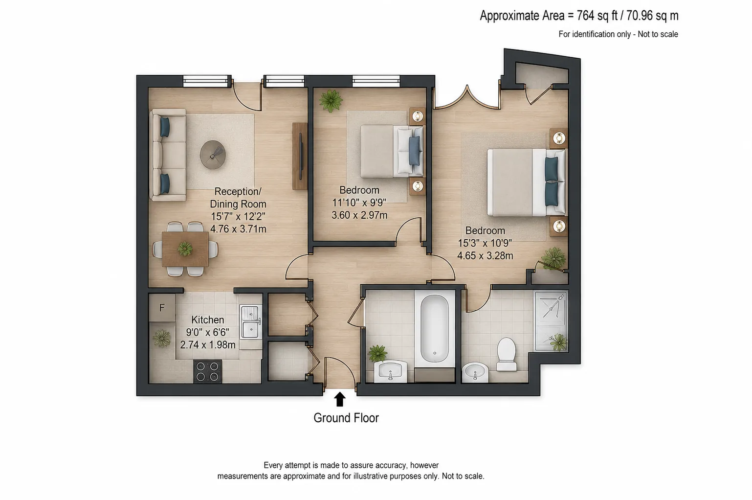 Floor plan, Bridge Wharf, Chertsey